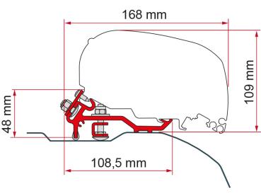 Komplettset Markise F80s Fiat Ducato, Jumper, Boxer ab 2006 H2 - 5416mm #96555Z149